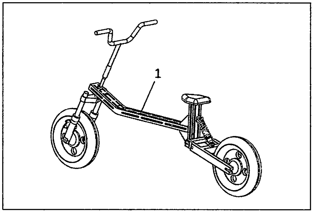 Inverted tricycle frame