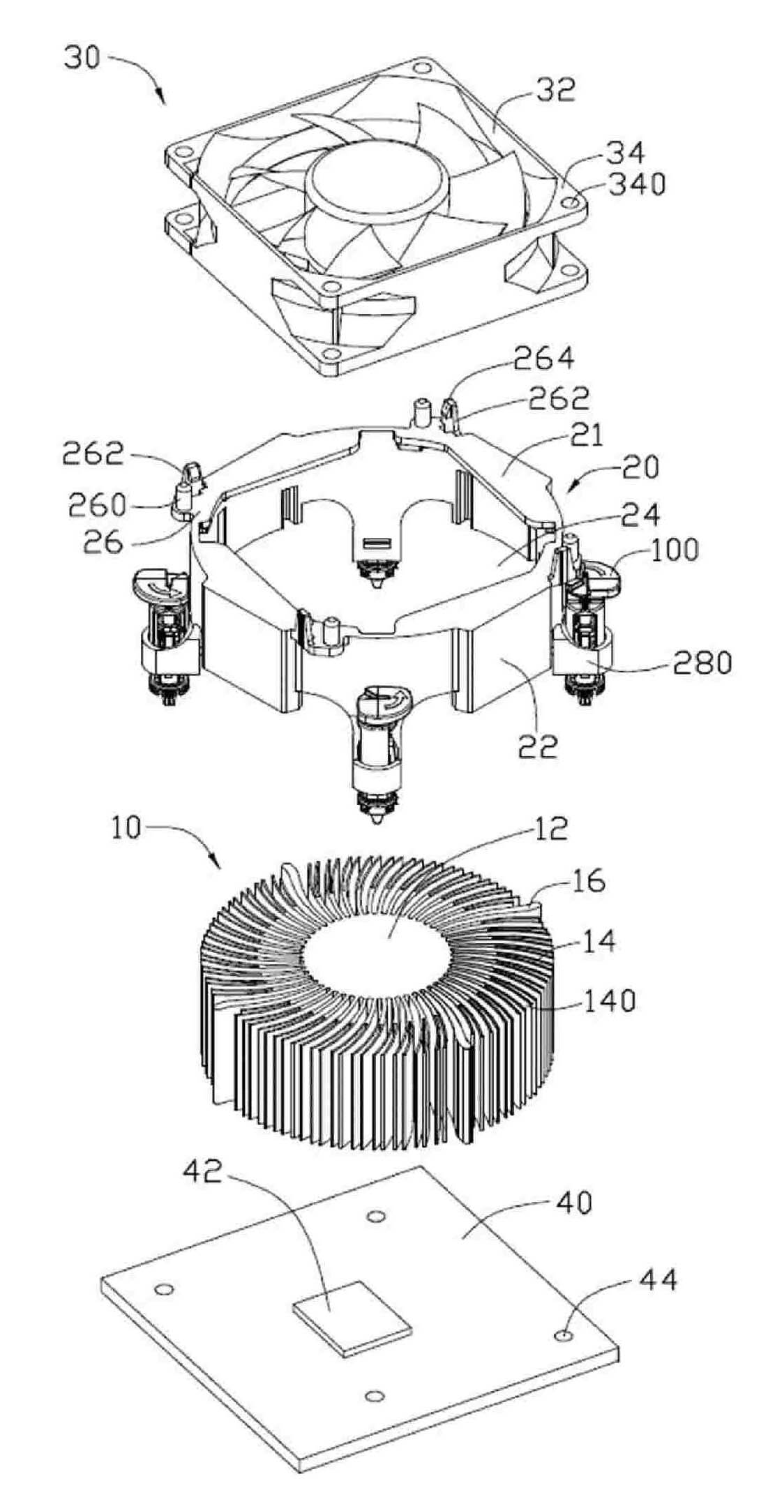 Fixing bracket and radiating device using same