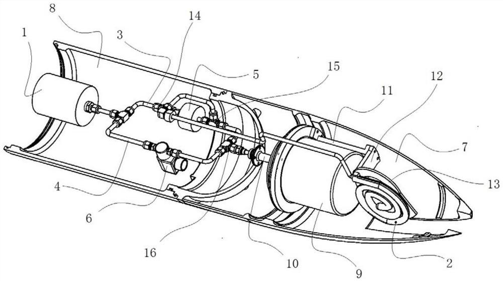 Foldable antenna device for underwater glider and underwater glider