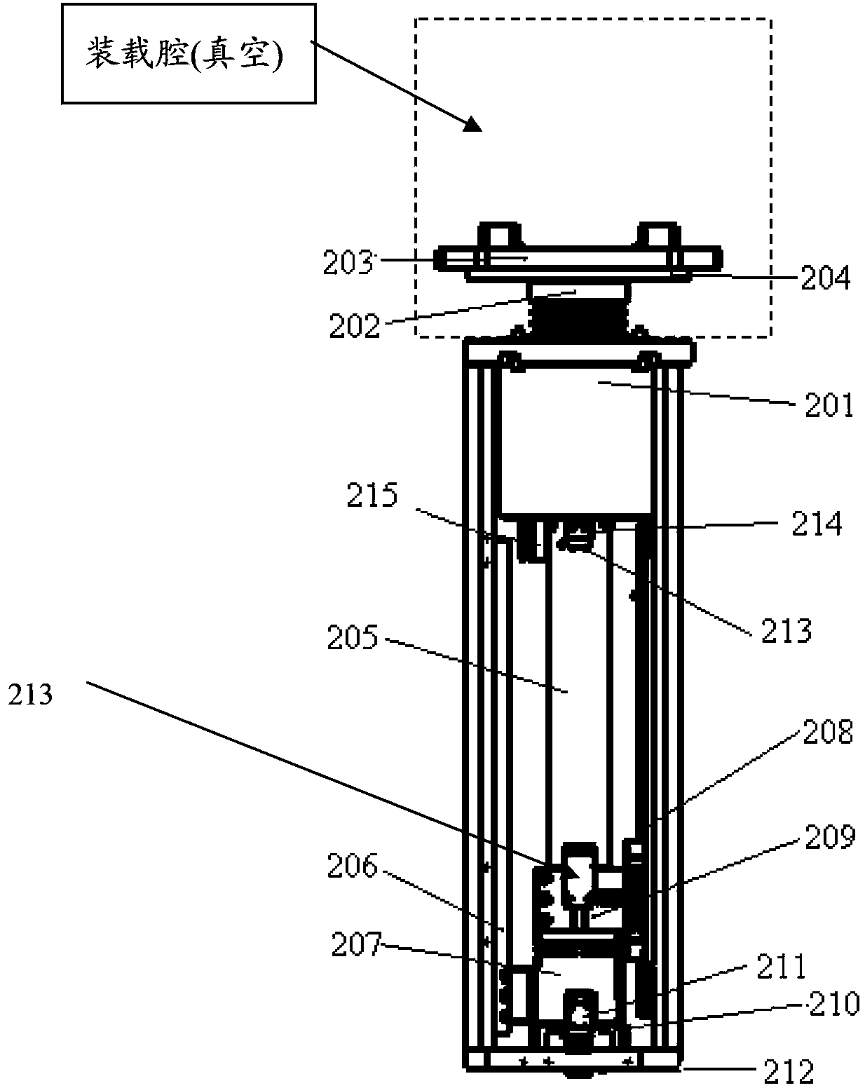 Vertical lifting device for cassette