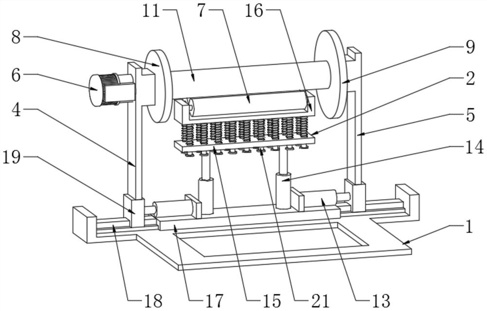 Winding device for building waterproof roll manufacturing