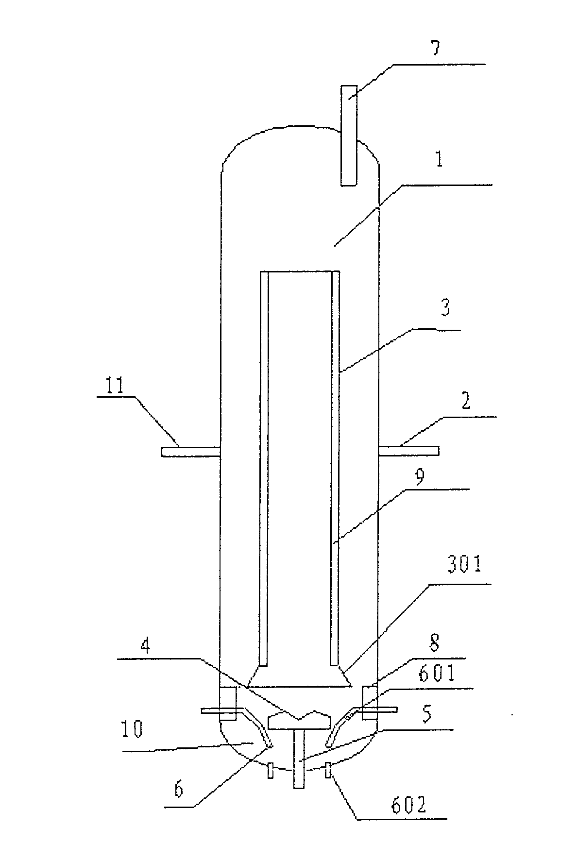 Stirring/flow-guiding multi-phase reactor