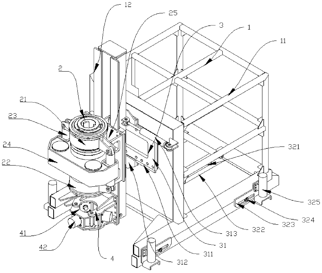 Large-caliber rotary jetting drill pipe clamping device