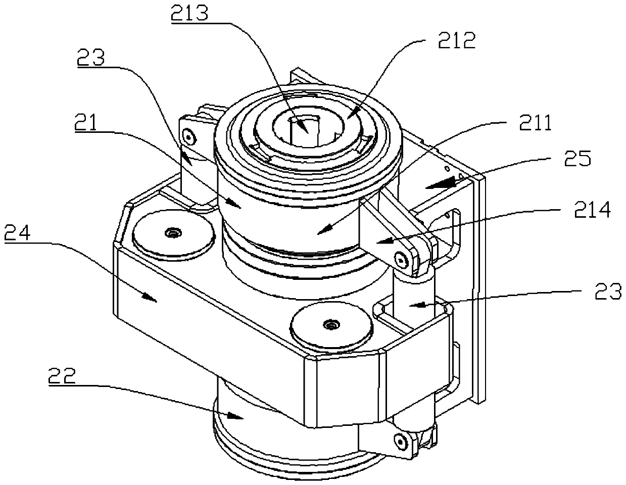 Large-caliber rotary jetting drill pipe clamping device