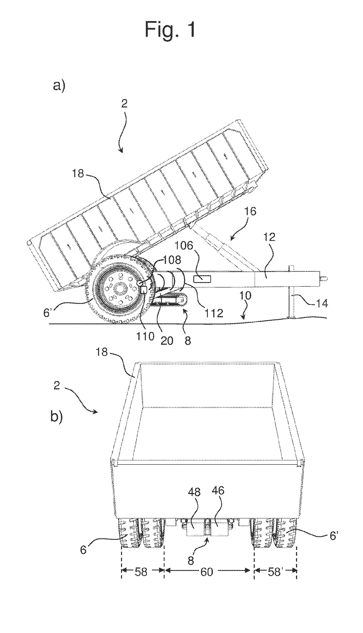 Vehicle Comprising a Track Device