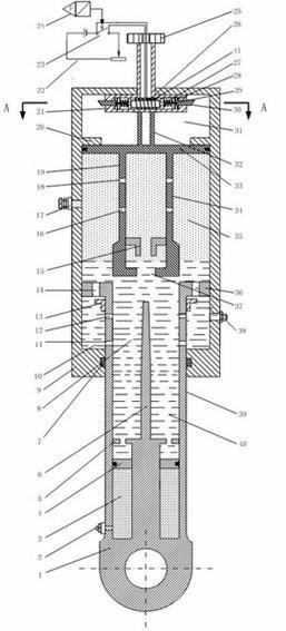 Potential energy storage type protruding undercarriage buffer