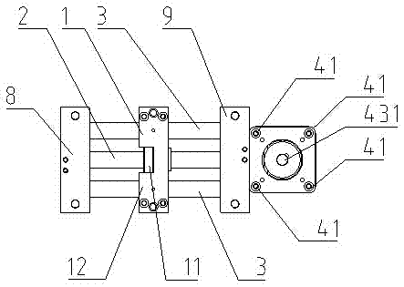 Screw rod platform of freezing and thawing machine clamping device