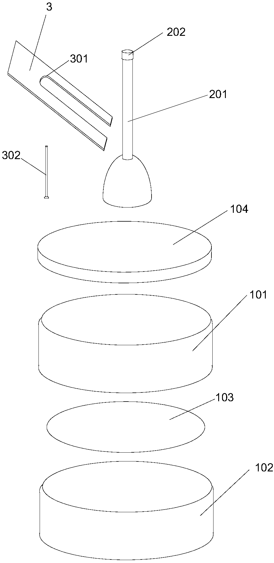 Anatomical mirror and sample fixing device thereof