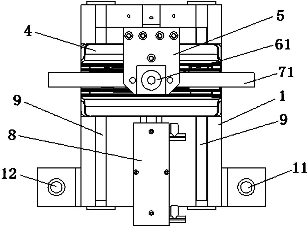 Automatic device achieving partial drawing of metal piece
