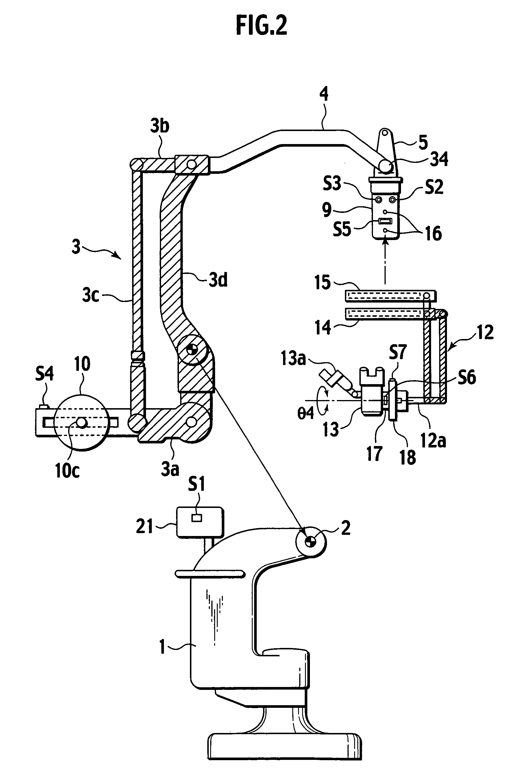 Weight balancing mechanism for operation microscope stand