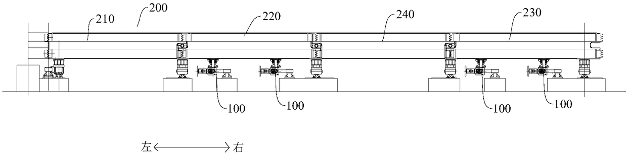 Turnout beam drive device of straddle type monorail turnout and straddle type monorail turnout