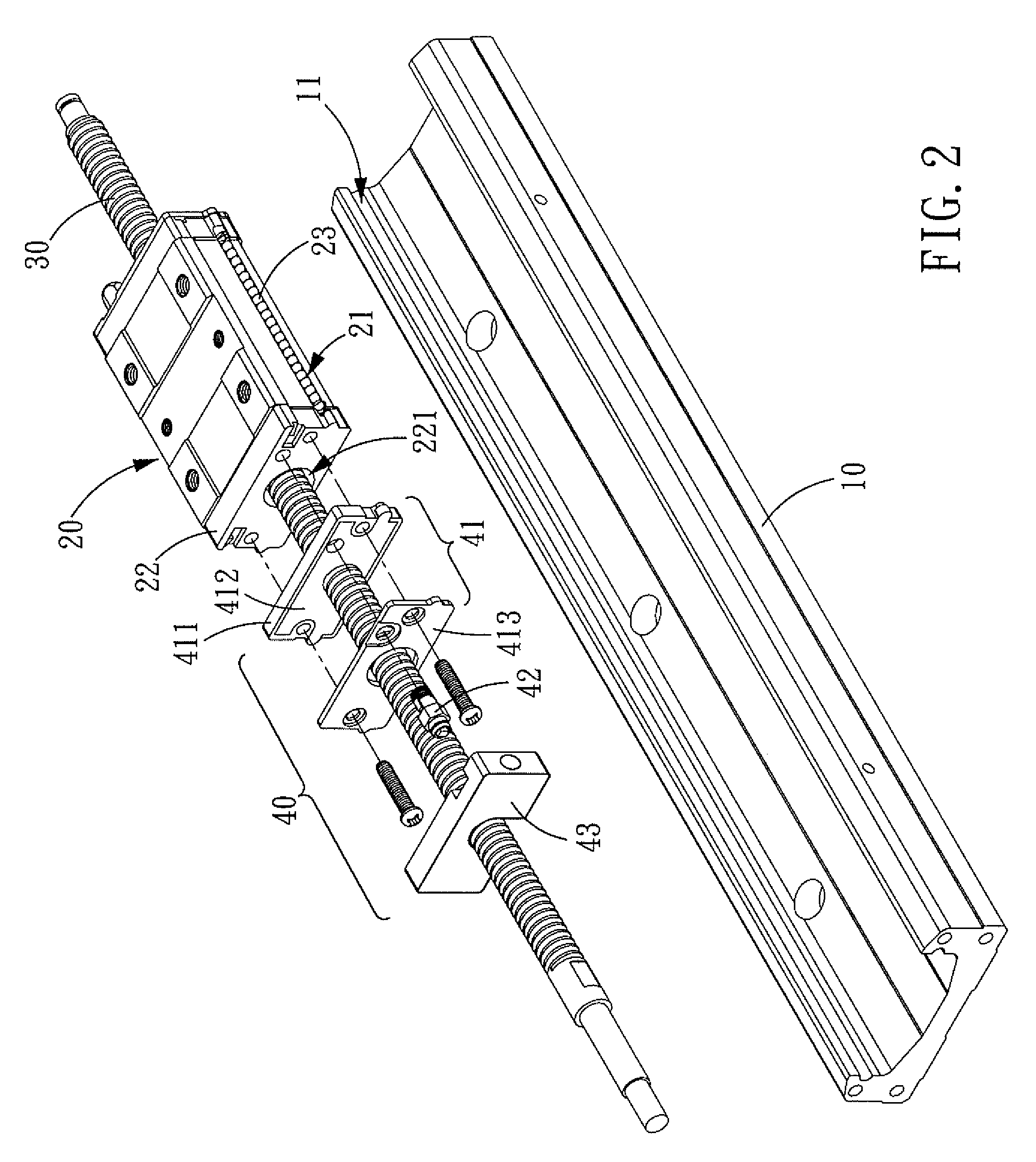 Linear driving device with a self-lubricating assembly