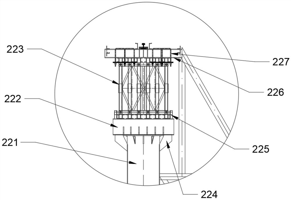 Overwater large-span tied-arch bridge girder dismantling structure and dismantling construction method