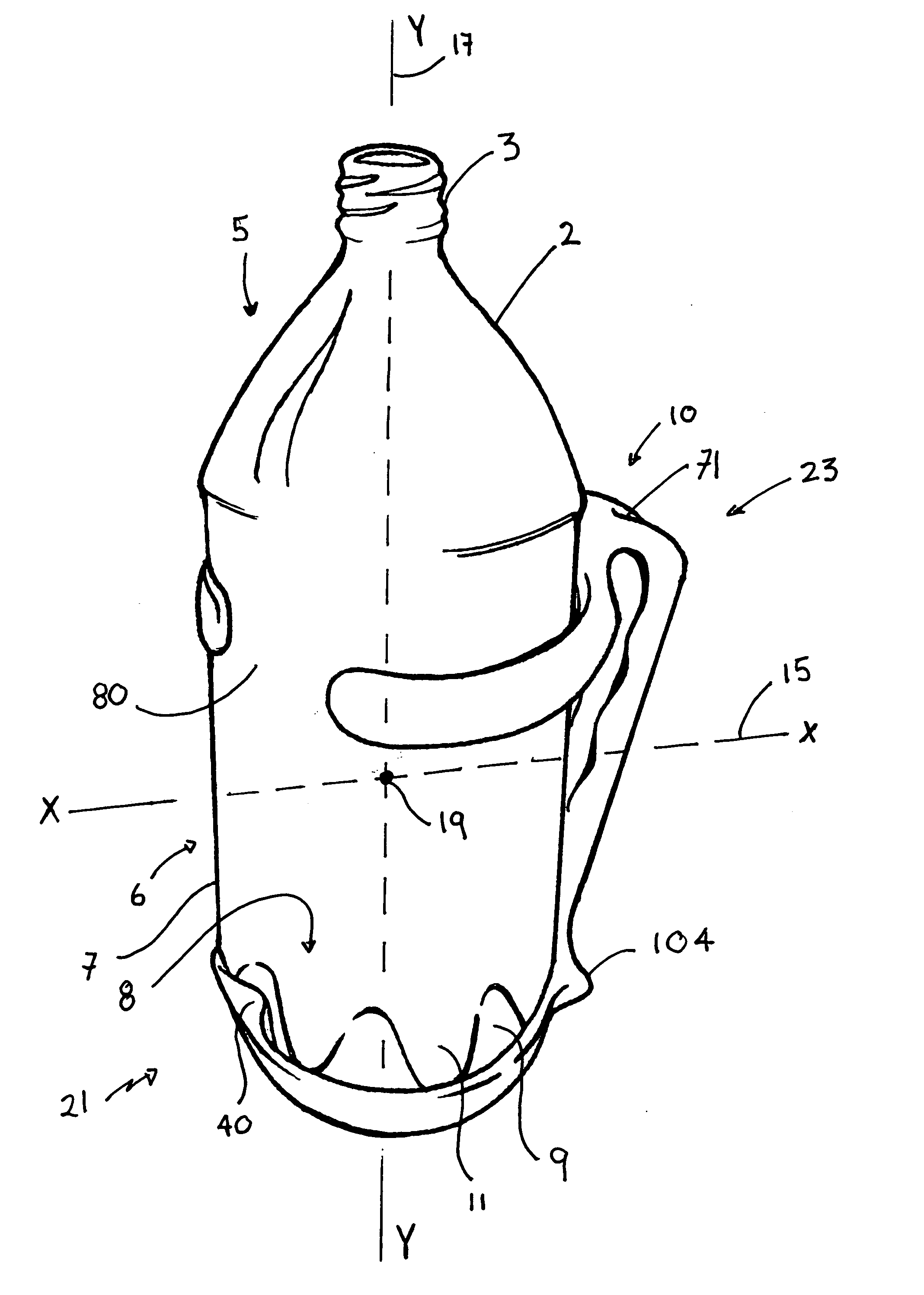 Plastic beverage bottle holder