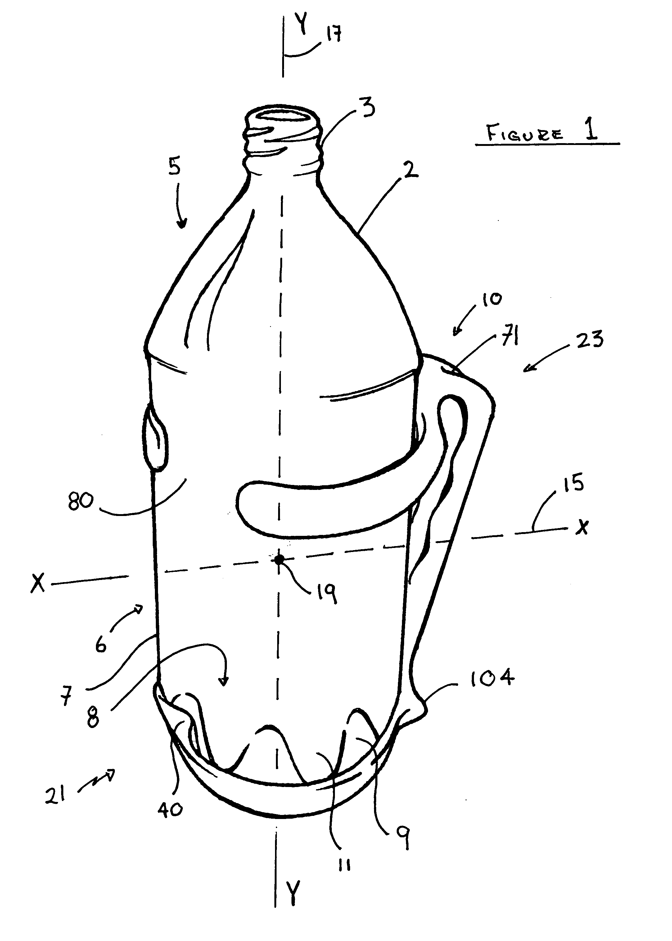 Plastic beverage bottle holder