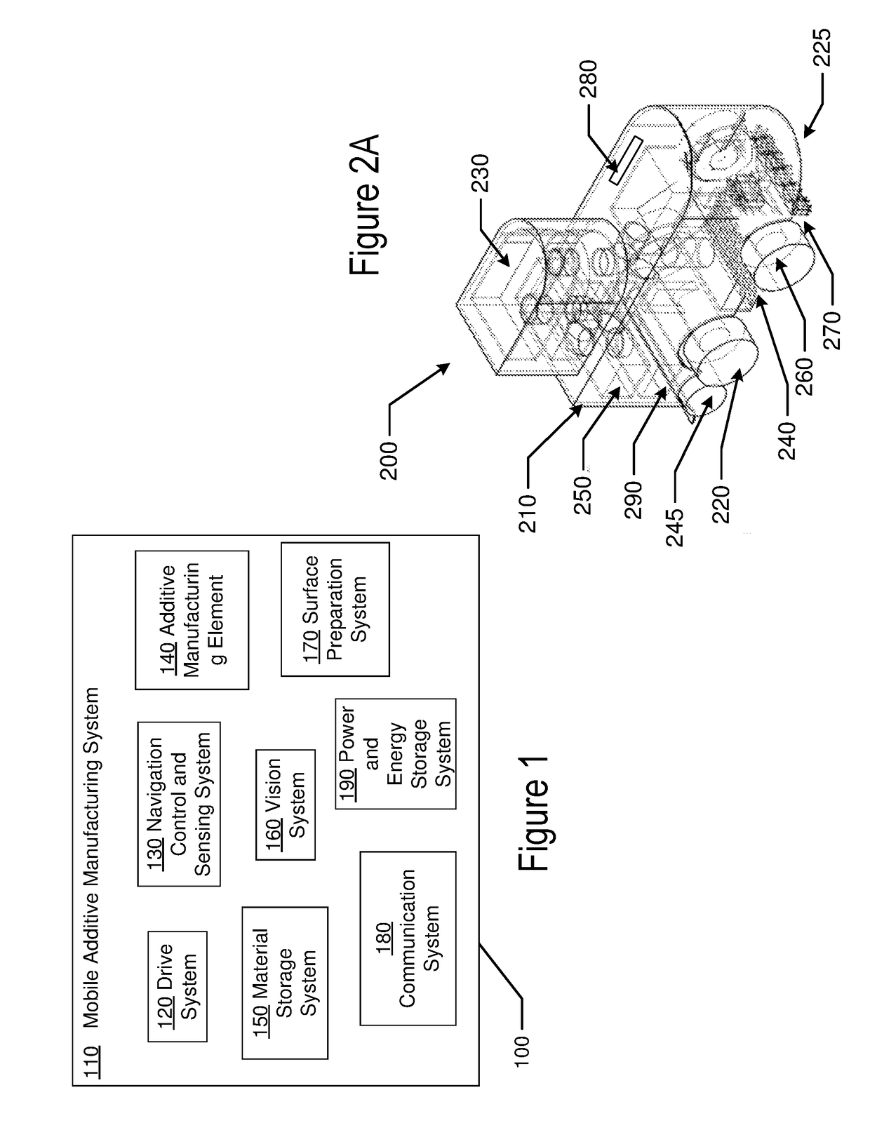 Methods, materials and apparatus for mobile additive manufacturing of advanced structures and roadways