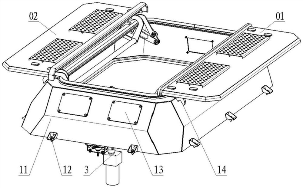 Wing type skylight component for vehicle and sealing structure of same