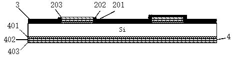 Radio frequency micro-strip structure for Ti/Ni/Ag material system