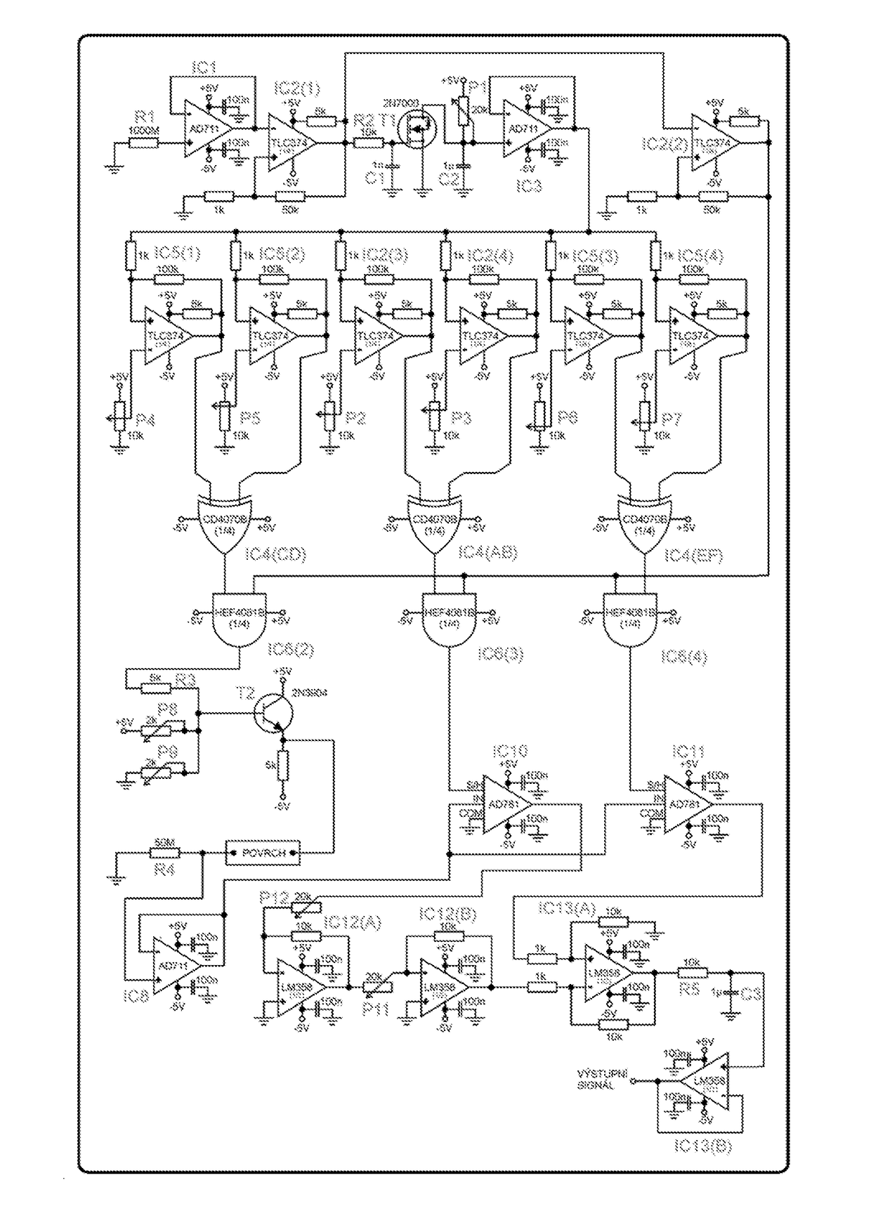 Method for measuring quick changes in low surface conductivity of dielectrics under electromagnetic interference of line voltage and equipment to perform this type of measurement