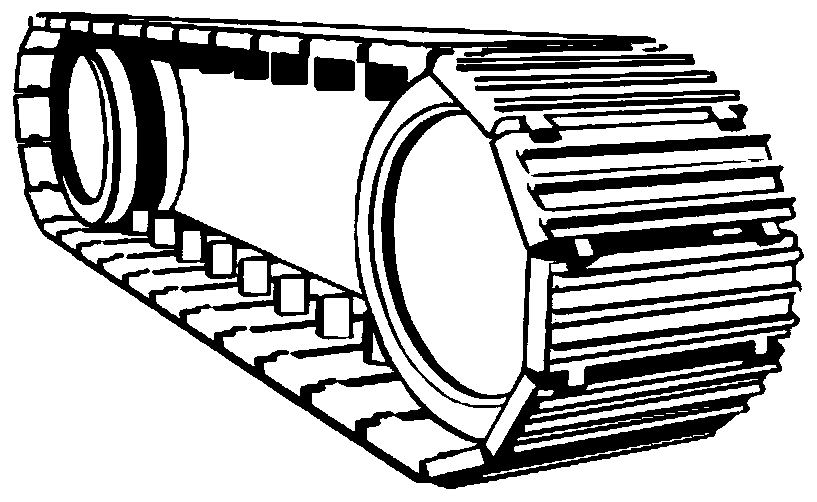 All-terrain crawler belt and belt pulley combination mechanism