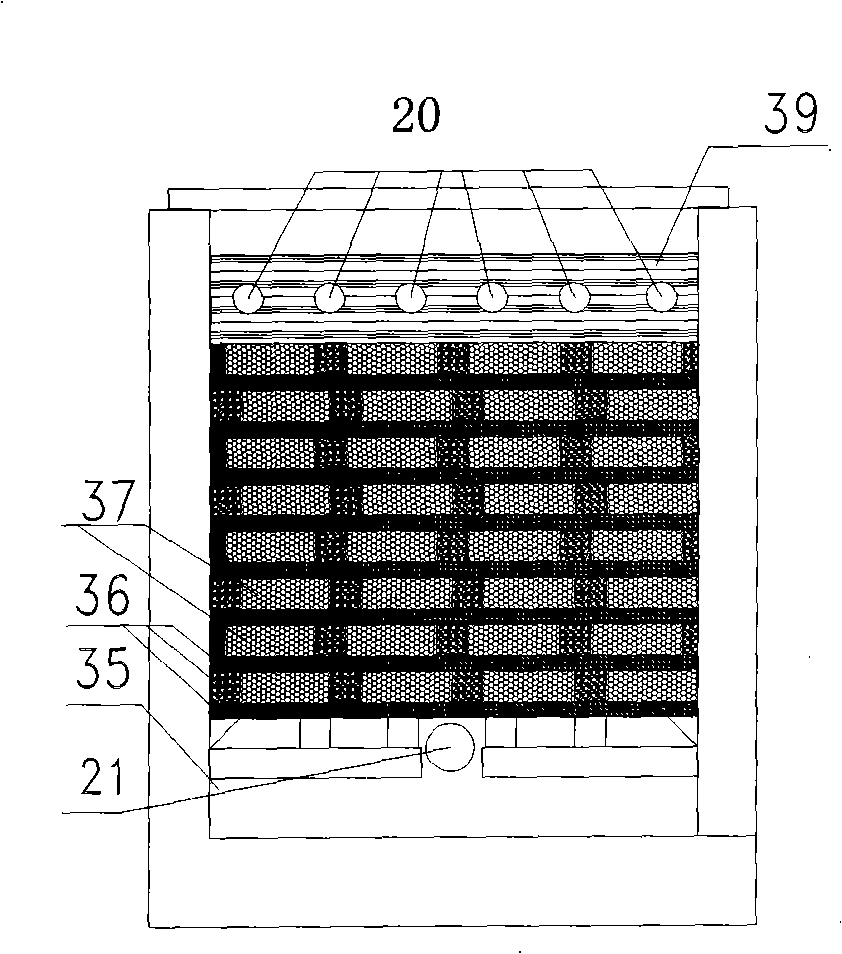Method for treating village sewage and specific device thereof