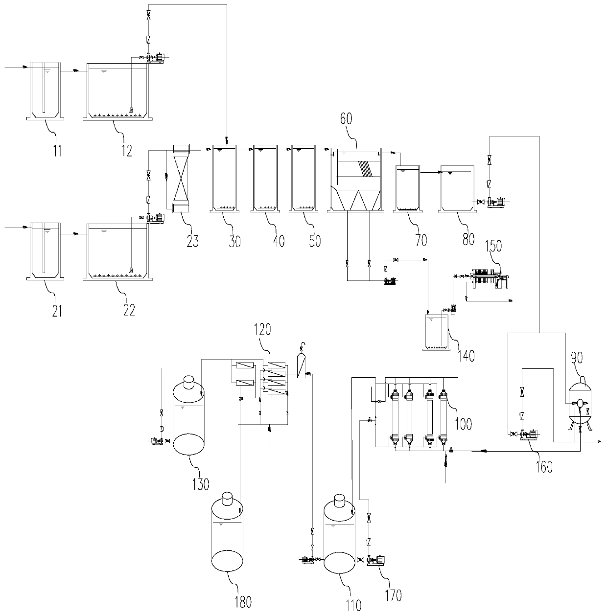 Heavy metal wastewater treatment system and method