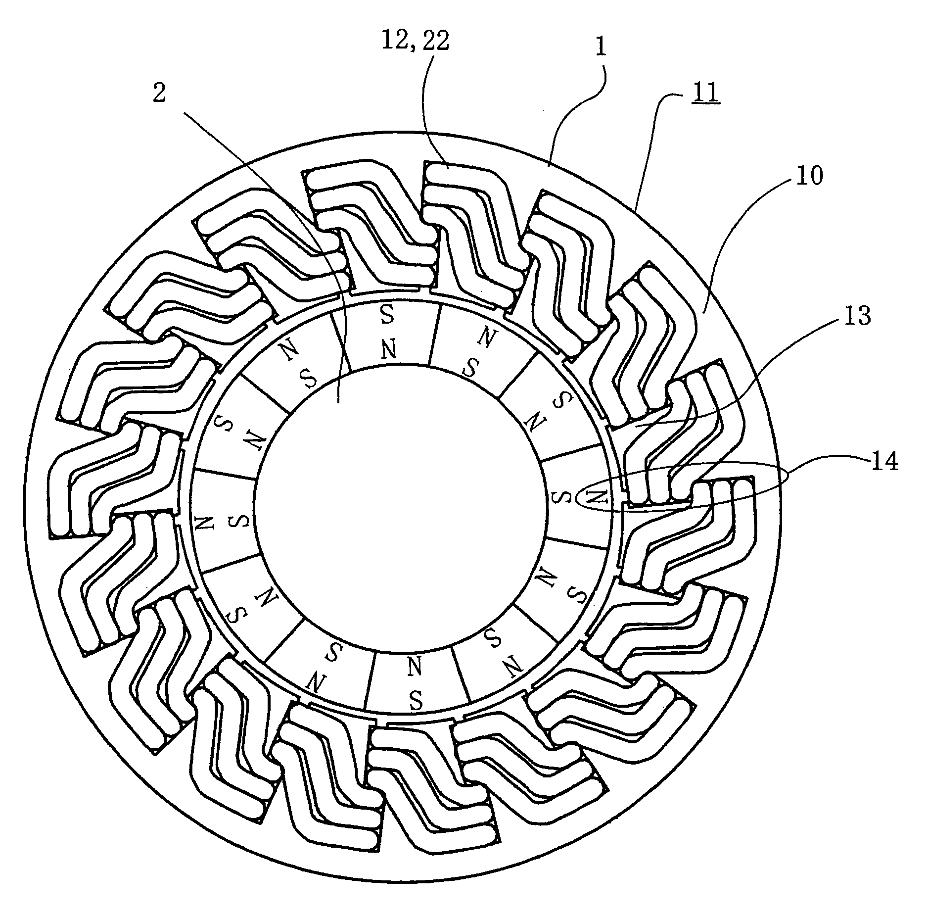 Stator of rotating electric machine and manufacturing method of the stator