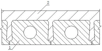 A hollow slab bridge structure with end beams and its construction method