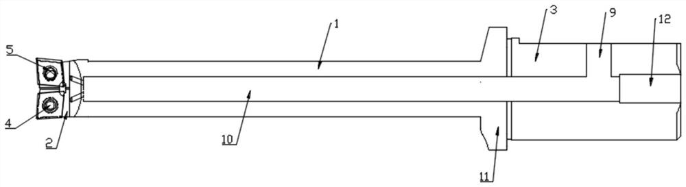 Fan-shaped super-long anti-seismic turning tool