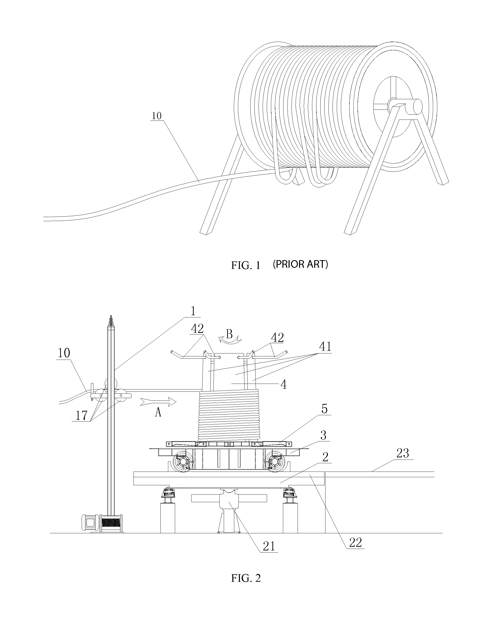 Method for Horizontally Winding and Unwinding a Parallel Wire Strand