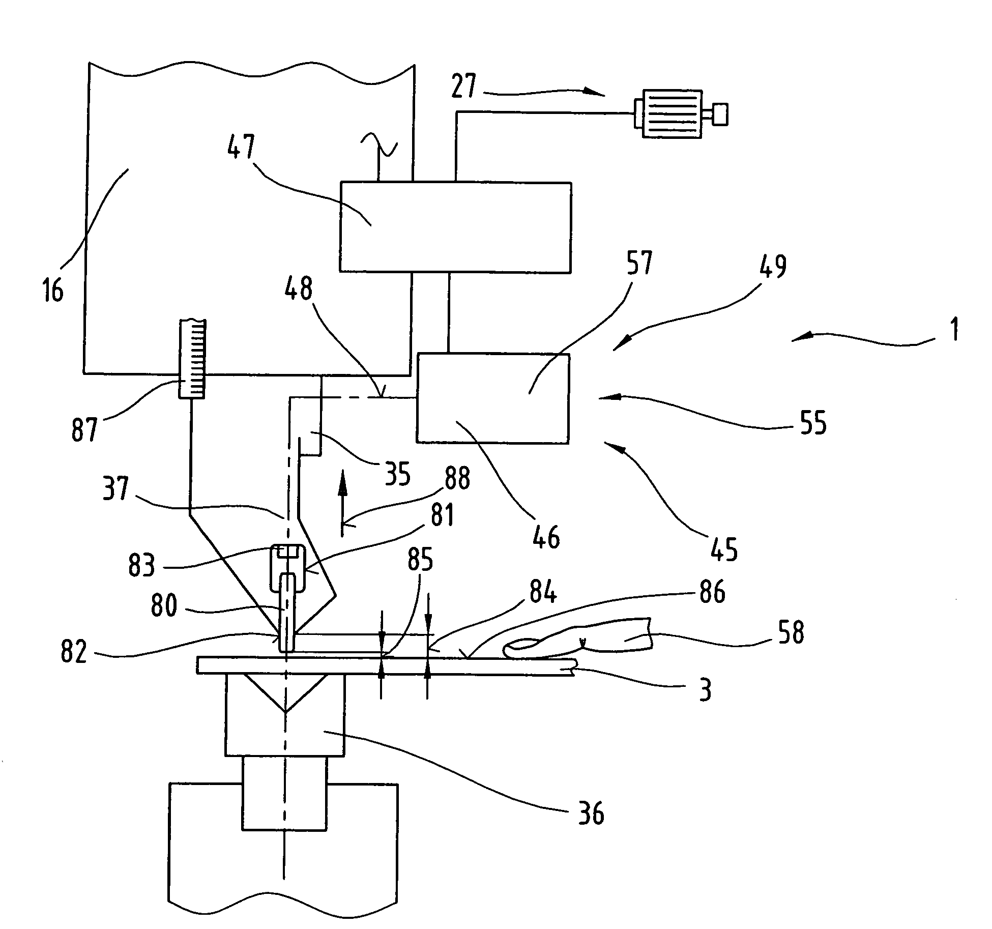 Production device, in particular a folding press and a method for operating a production device