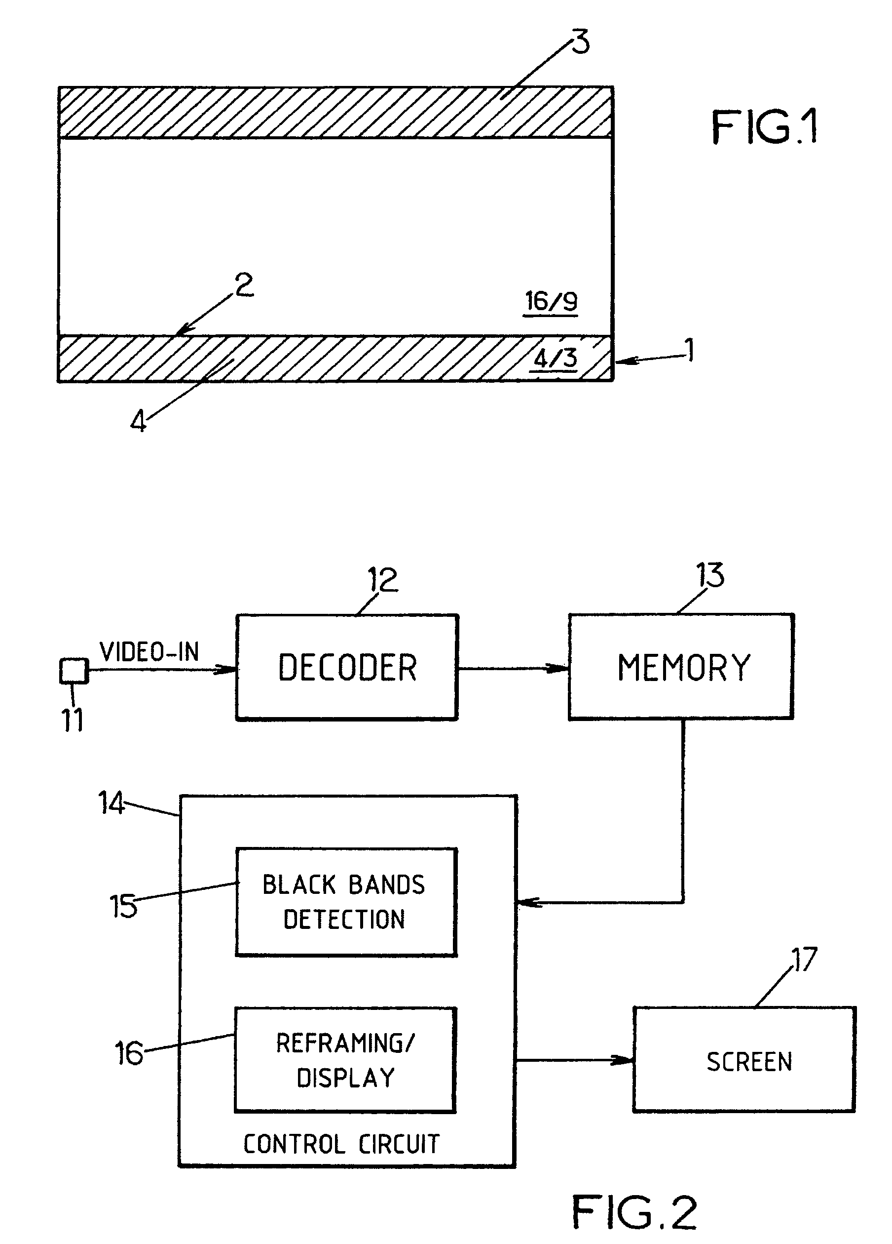 Method and system for video display with automatic reframing