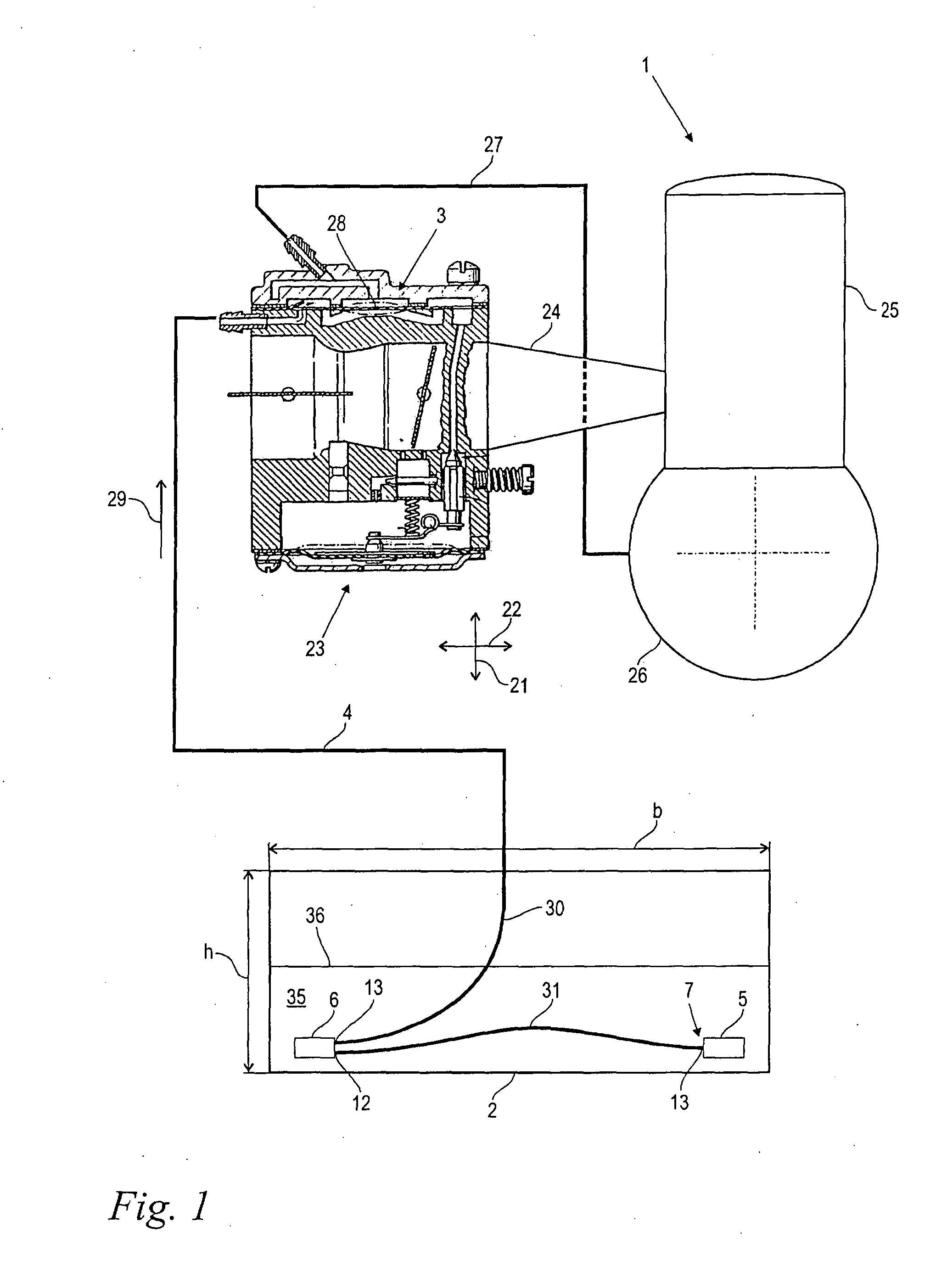 Fuel system of a handheld work apparatus