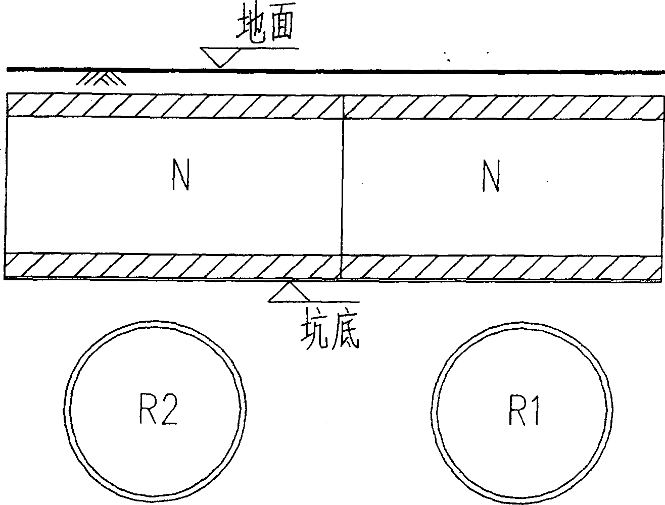 Method for constructing deep-large foundation pit over operating tunnel an ddeformation-preventing strucutre