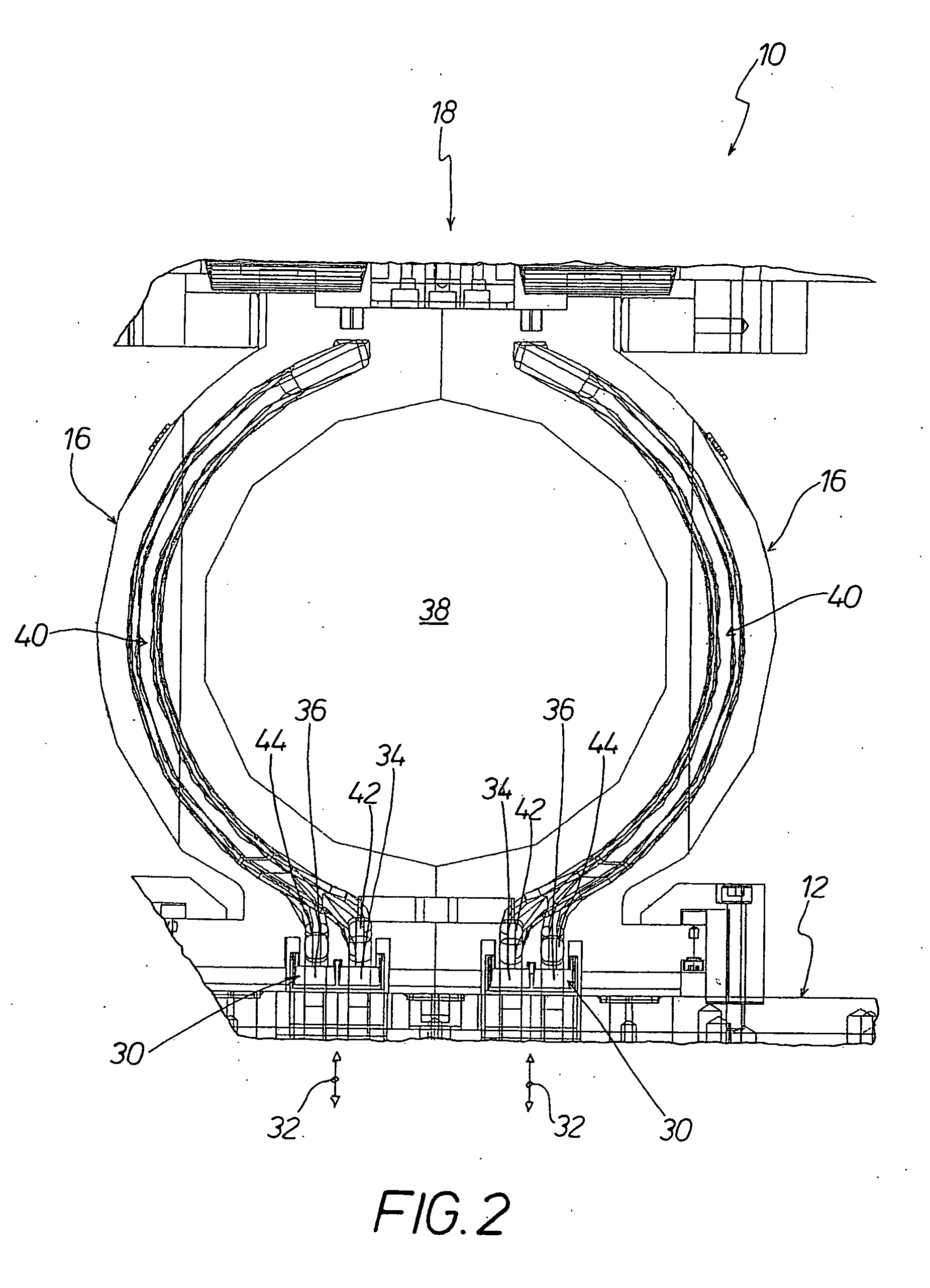 Device for producing tubes provided with cross ribs