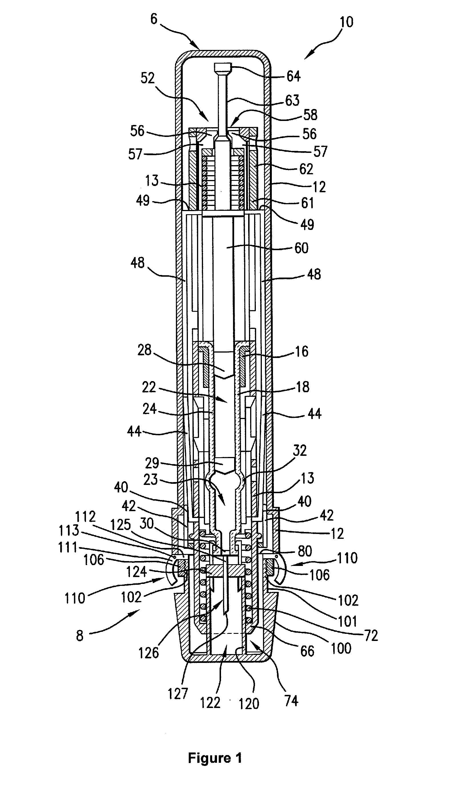 Two-stage reconstituting injector