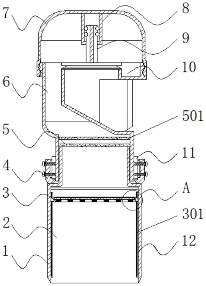 Vacuum breaking valve for condensed water pipeline of marine air conditioner