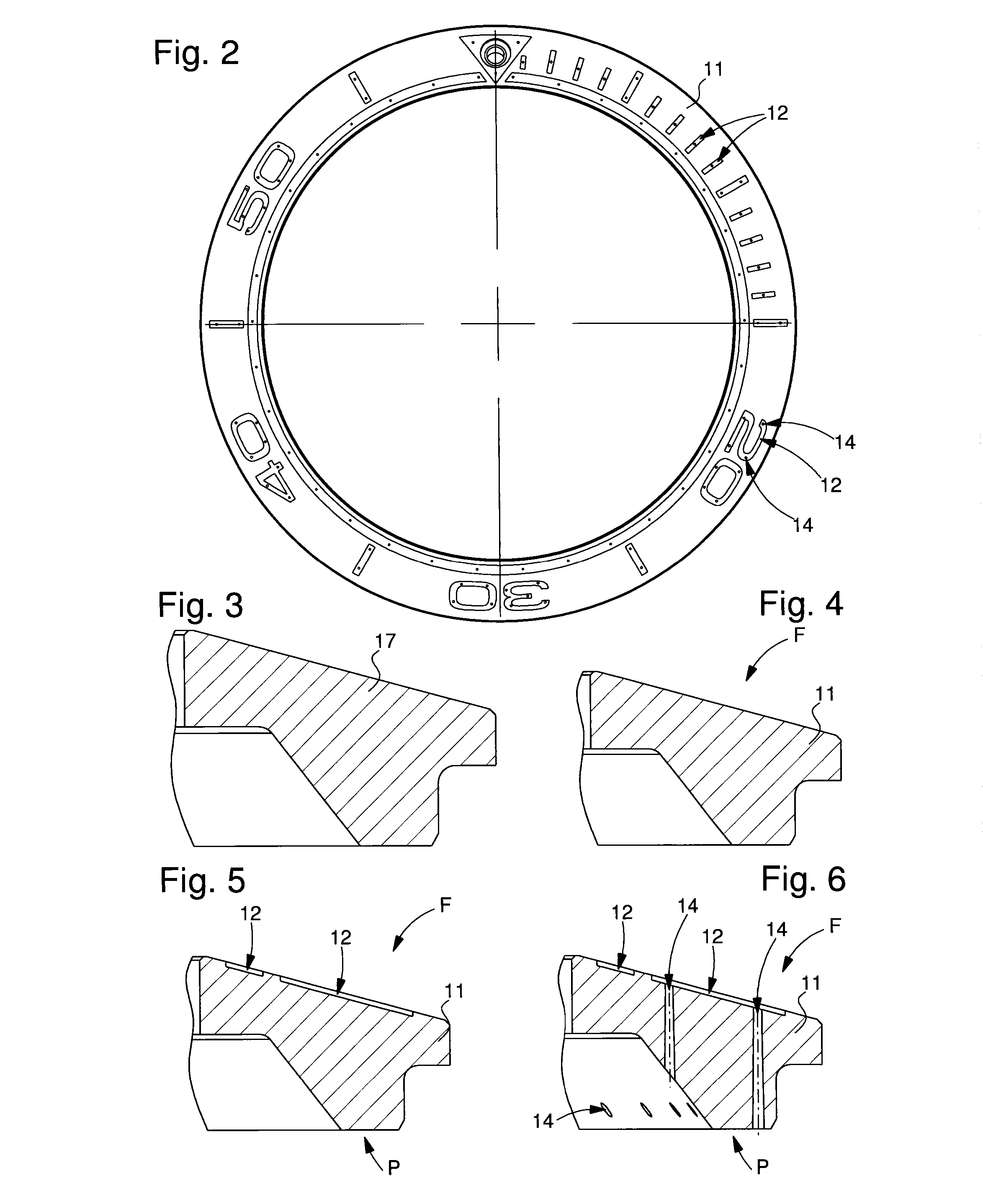 Device for fixedly securing a metallic inlay
