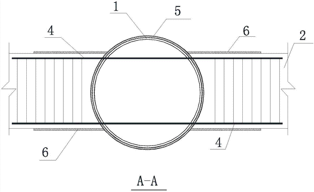 Prestressed concrete beam and circular steel pipe concrete column combined joint connected with regular rebars
