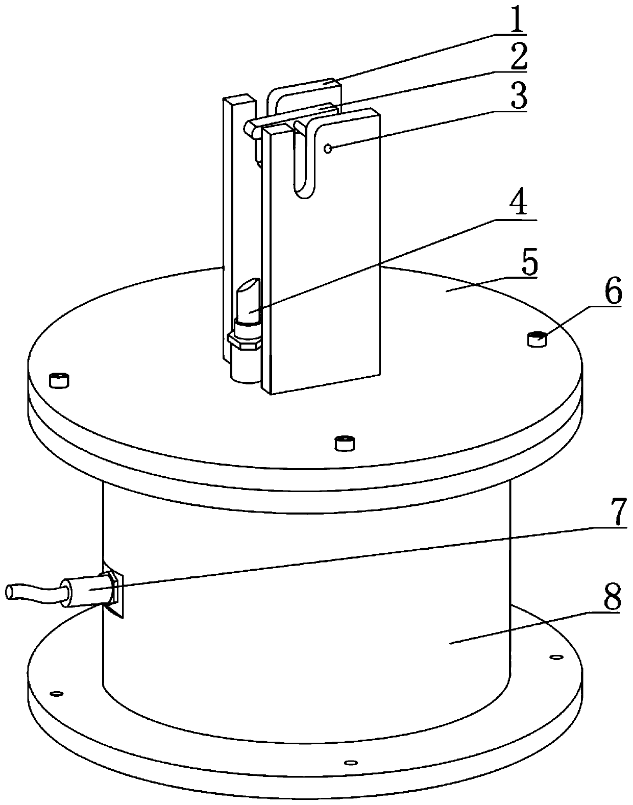 Underwater equipment releasing device and releasing method thereof