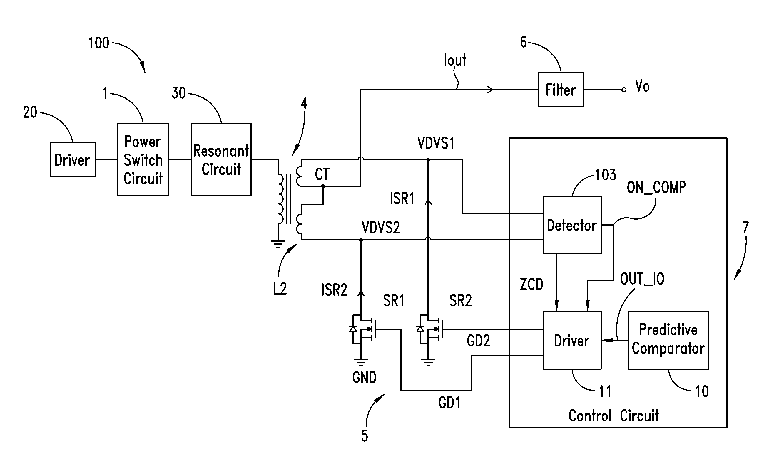Control method for rectifier of switching converters