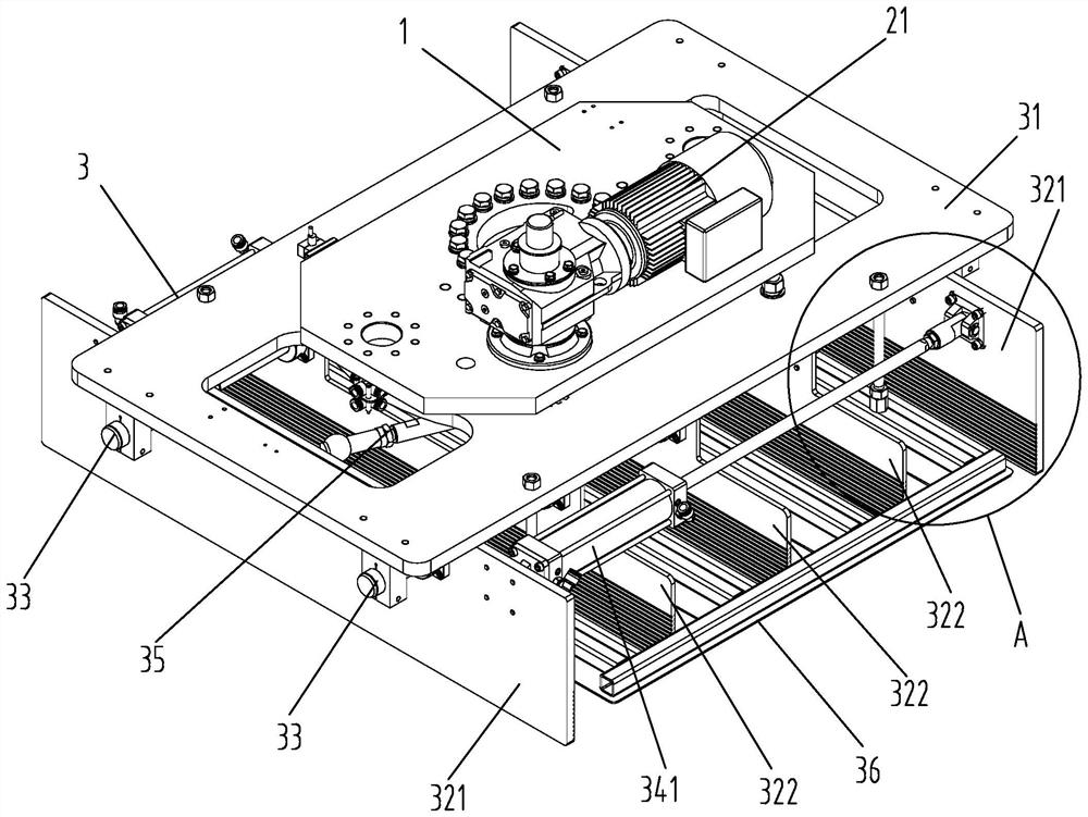 Concrete block forming wet process setting production process and integral rotating mechanism