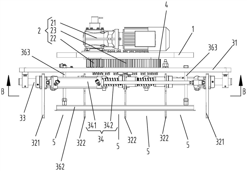 Concrete block forming wet process setting production process and integral rotating mechanism