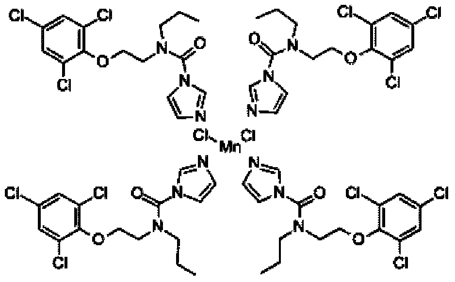 A kind of pesticide composition containing propazin and prochloraz manganese salt