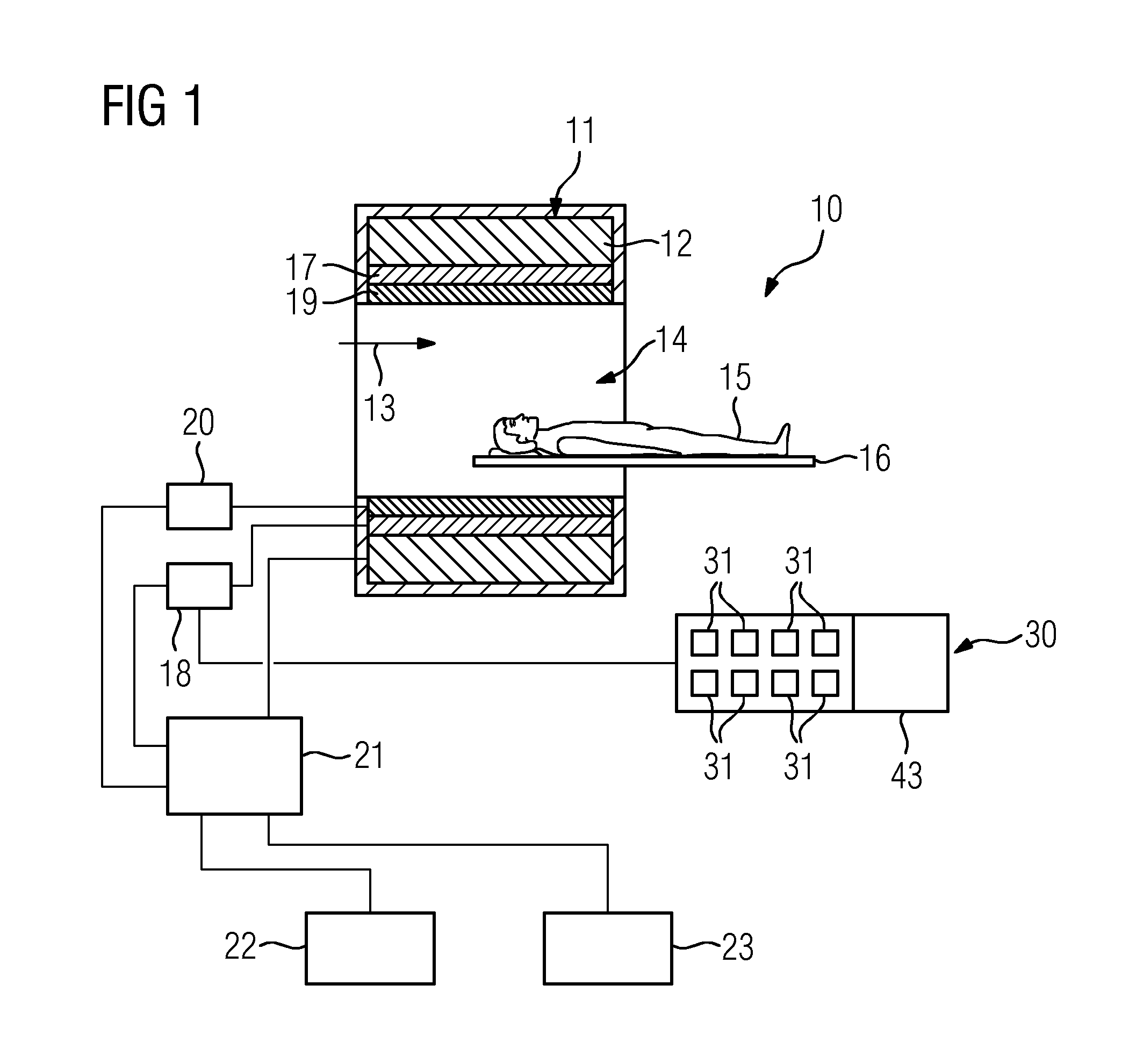 Voltage equalization device and a medical imaging device having a voltage equalization device