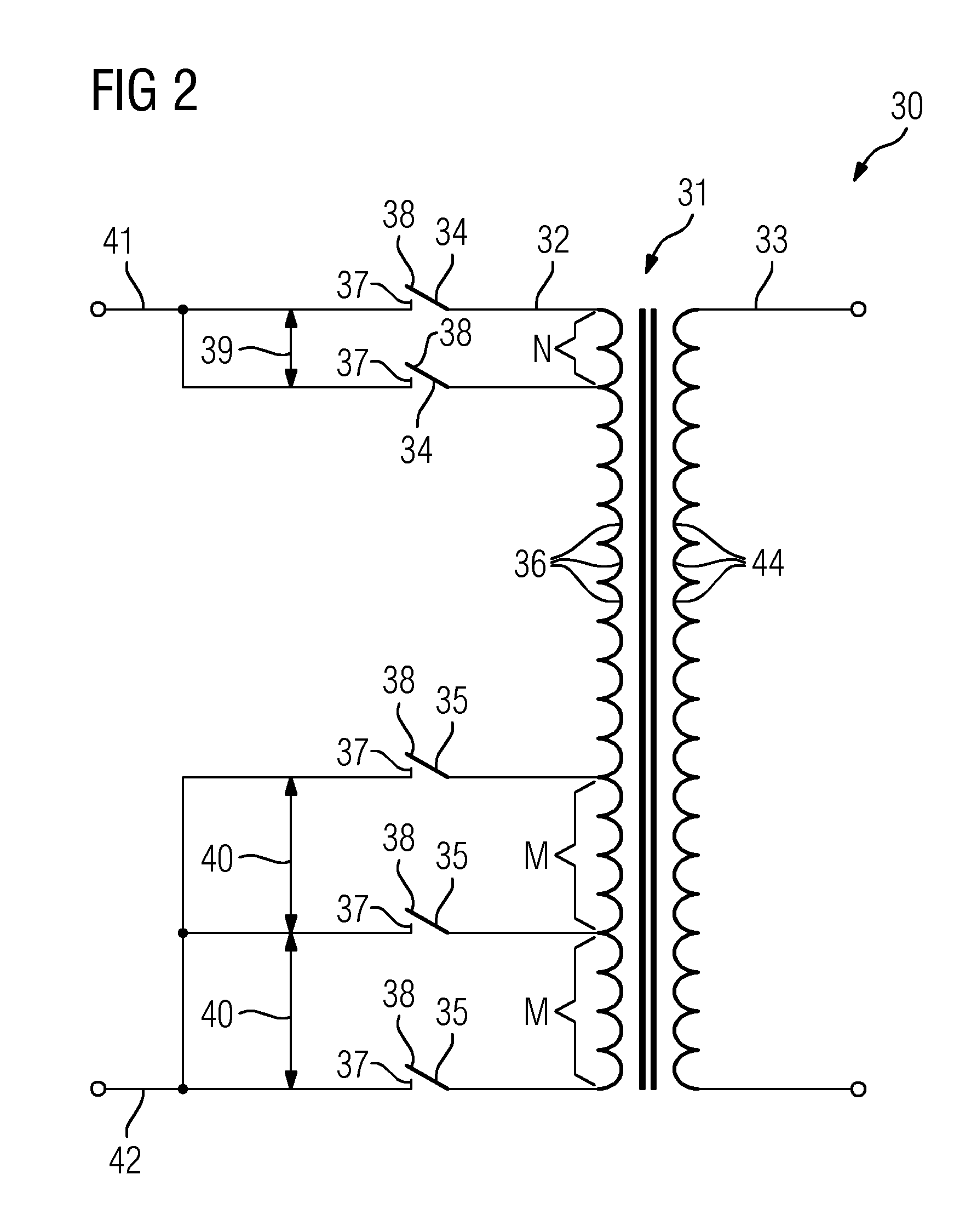 Voltage equalization device and a medical imaging device having a voltage equalization device