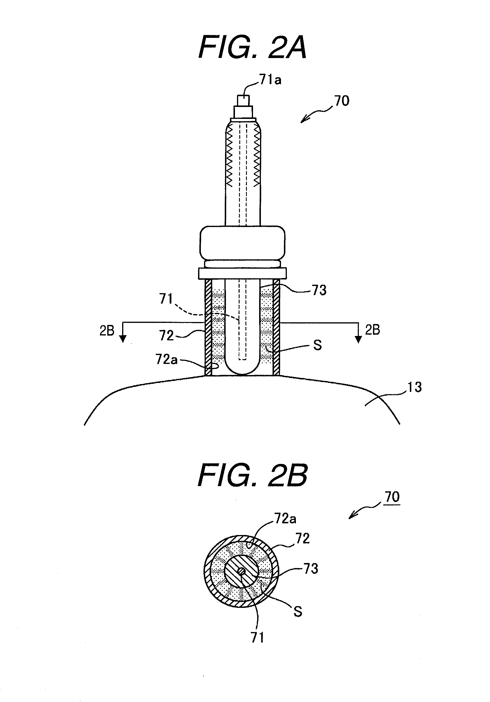 Internal combustion engine electric discharge structure