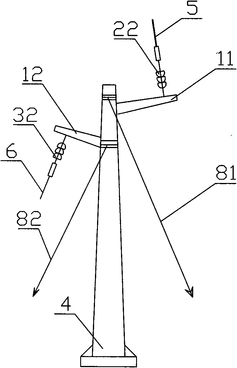 Stringing method of high-tension overhead line