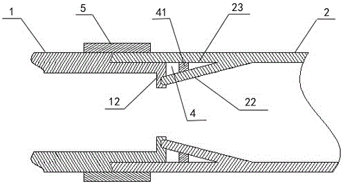 A radial and axial double-locking marine drill pipe threaded joint