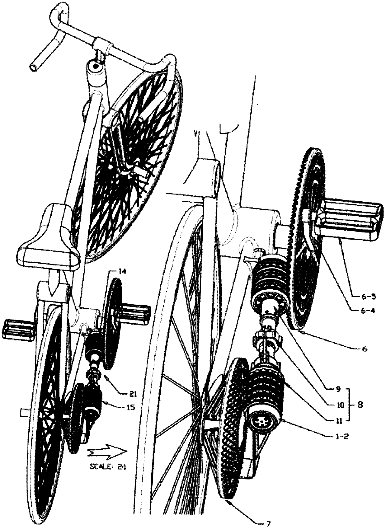 Bicycle speed change system and assembly thereof